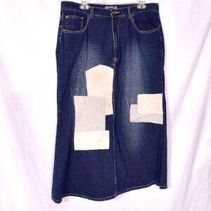Romablue Jean Wear Patchwork Blue Jean Skirt Size 17/18